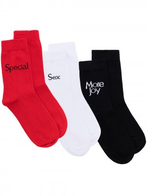 Комплект из трех пар носков More Joy. Цвет: черный