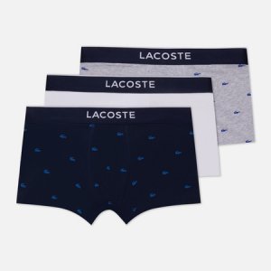 Комплект мужских трусов 3-Pack Casual Signature Boxer Lacoste. Цвет: комбинированный