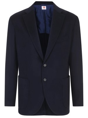Пиджак кашемировый LUIGI BORRELLI. Цвет: синий