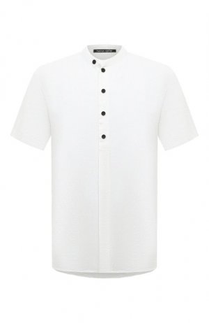 Льняная рубашка Hannes Roether. Цвет: белый