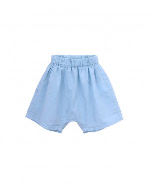 Хлопковые шорты с принтом для мальчика и эластичной резинкой на талии, синий KNOT
