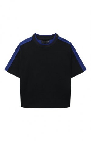 Хлопковая футболка Emporio Armani. Цвет: синий