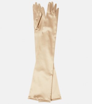 Длинные тюлевые перчатки x kim , бежевый Dolce&Gabbana