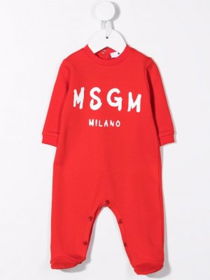 Пижама с логотипом MSGM Kids. Цвет: красный