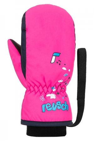 Сноубордические варежки Kids Mitten Pink Glo/Dress Blue REUSCH