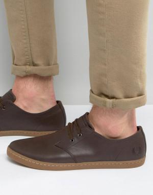 Низкие кожаные туфли-дезерты Byron Fred Perry. Цвет: коричневый