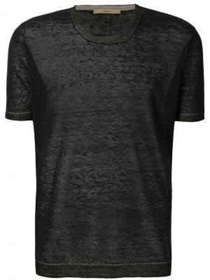 Трикотажная футболка с короткими рукавами Nuur. Цвет: черный