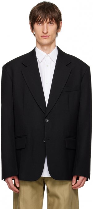 Черный пиджак с зубчатыми лацканами Alexander Wang