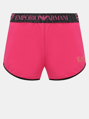 Шорты EA7 Emporio Armani. Цвет: розовый