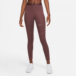 Женские тайтсы Dri-FIT ADV Run Division Epic Luxe Tights Nike. Цвет: бордовый