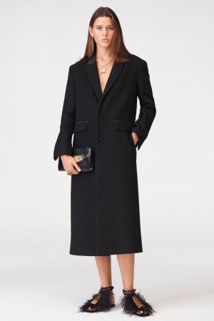 Пальто из смесовой шерсти на плиссированной подкладке, ограниченная серия , черный ZARA