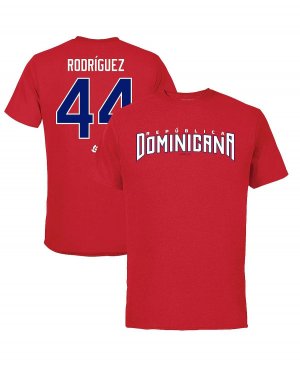 Мужская красная футболка от Hulio Rodriguez Dominican Republic Baseball 2023 World Classic с именем и номером Legends