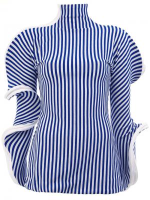 Striped structured blouse Richard Malone. Цвет: синий