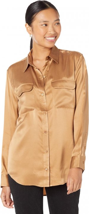 Фирменная блузка EQUIPMENT, цвет Tobacco Brown Equipment