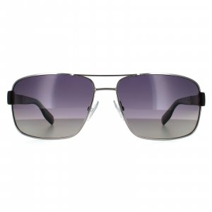 Поляризованные солнцезащитные очки рутениево-серого цвета с градиентом , серый Hugo Boss