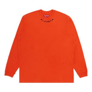 Топ Collar Logo Long-Sleeve 'Orange', оранжевый Supreme