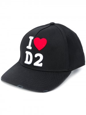 Бейсбольная кепка с вышитым логотипом Dsquared2. Цвет: черный