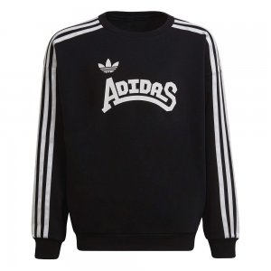 Подростковый свитшот Graphic Crew adidas Originals. Цвет: черно-белый