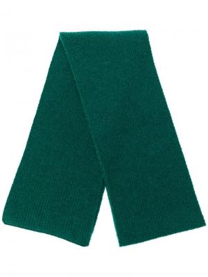 Ribbed knit scarf Indress. Цвет: зеленый