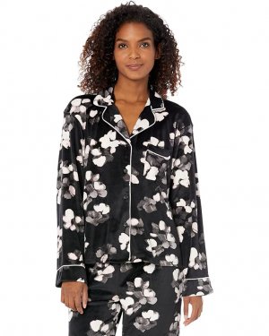 Пижамный комплект Long Sleeve Sleep PJ Set, цвет Black Floral Donna Karan