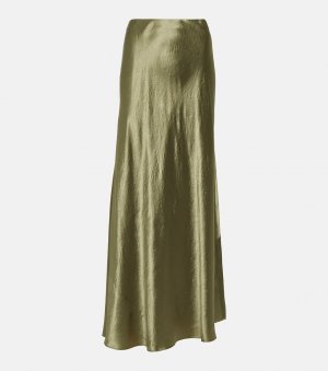 Атласная юбка-комбинация , зеленый Vince