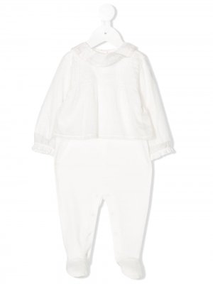Пижама с кружевом Baby Dior. Цвет: белый