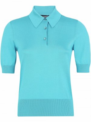 Шелковая рубашка поло с короткими рукавами Dolce & Gabbana. Цвет: синий