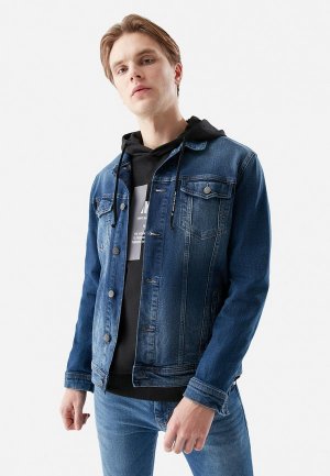 Куртка джинсовая Mavi FRANK. Цвет: синий