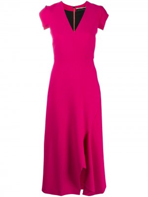 Платье миди с короткими рукавами Roland Mouret. Цвет: розовый