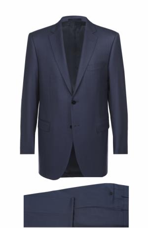 Шерстяной костюм с пиджаком на двух пуговицах Lanvin. Цвет: синий