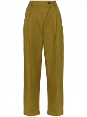 Широкие укороченные брюки Almeria Mara Hoffman. Цвет: зеленый