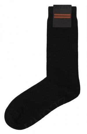 Шерстяные носки Zegna. Цвет: чёрный