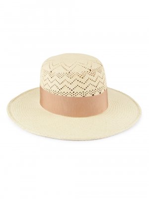 Габриэль крючком соломенная панама шляпа , песочный Gigi Burris