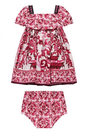 Комплект из платья и шорт Dolce & Gabbana. Цвет: розовый