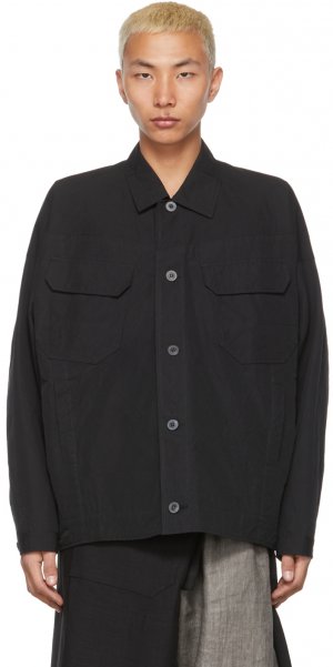 Черная шелковая куртка #47 Jan-Jan Van Essche