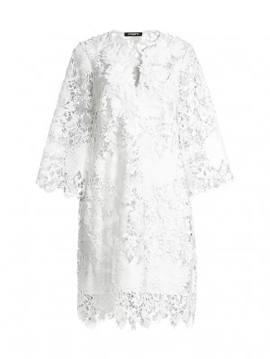 Кружевное платье прямого кроя Hannah с пайетками , белый Ungaro