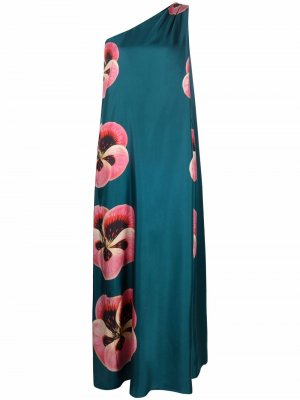 Платье макси Roy с цветочным принтом La DoubleJ. Цвет: зеленый