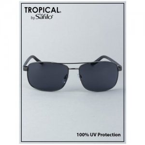 Солнцезащитные очки , серый, черный Tropical. Цвет: серый