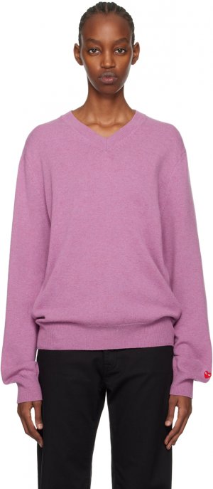 Пурпурный свитер с маленьким сердечком Comme Des Garcons Garçons