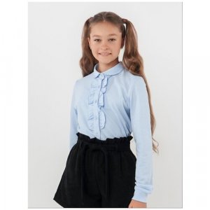 Школьная блуза , размер 122, голубой Winkiki. Цвет: голубой