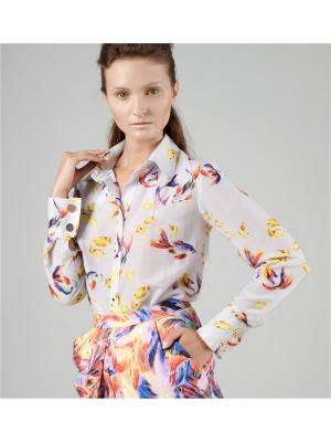 Блузка LUDMILA LABKOVA. Цвет: светло-серый