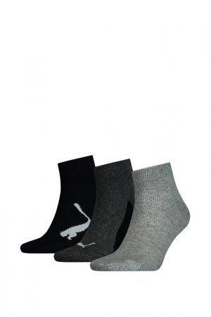 Носки (3 пары) Puma. Цвет: черный, серый