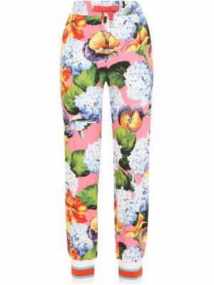 Floral-print track trousers Dolce & Gabbana. Цвет: розовый