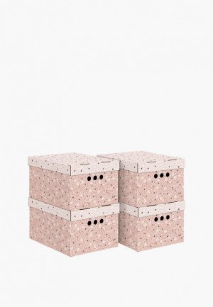 Короб для хранения Valiant 25*33*18.5 см, набор 4 шт., OPUS ROMANO AURA. Цвет: розовый
