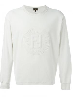 Embossed logo sweatshirt Fendi Vintage. Цвет: телесный