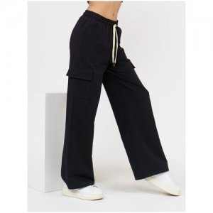 Брюки карго женские широкие штаны больших размеров карманами BUY-TEX.RU. Цвет: зеленый