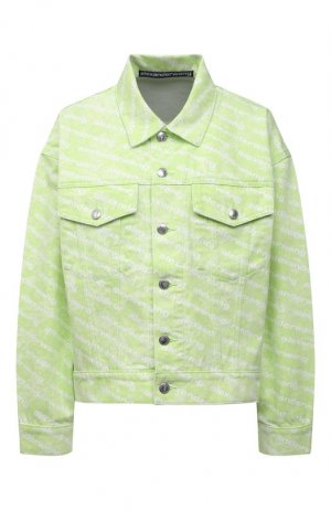 Джинсовая куртка Denim X Alexander Wang. Цвет: зелёный
