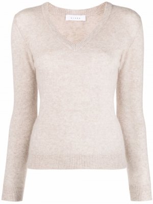 V-neck wool-silk jumper Liska. Цвет: бежевый