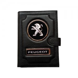 Обложка для автодокументов 1-6-621, черный Peugeot