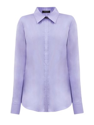 Классическая рубашка из поплина с ювелирной вставкой FABIANA FILIPPI. Цвет: фиолетовый